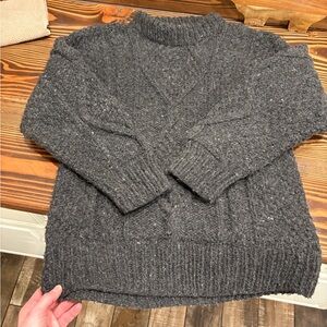 Cozy Charcoal 100% Handmade Wool Sweater